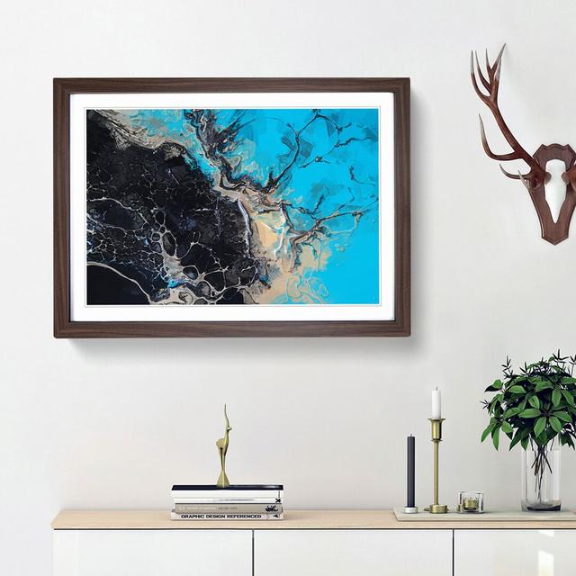 Bleed into Colour in Abstract - Picture Frame Painting Print East Urban Home Frame Option: Walnut Framed, Size: 62cm H x 87cm W x 2cm D on Productcaster.