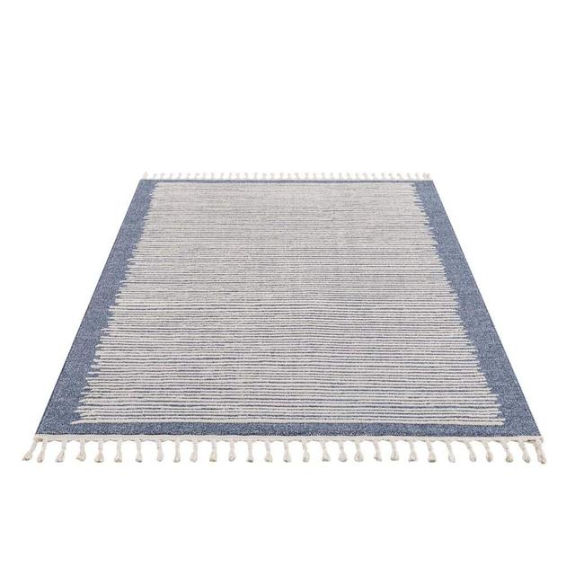 Dieneke Flatweave Blue Rug Ebern Designs Rug Size: Rectangle 140 x 200cm on Productcaster.