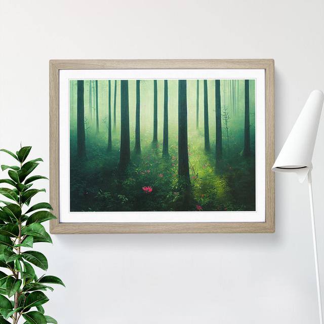 XH1022-9379X Unbeatable Spring Forest - Single Picture Frame Print Alpen Home Frame Colour: Oak Framed, Size: 46cm H x 64cm W x 2cm D on Productcaster.