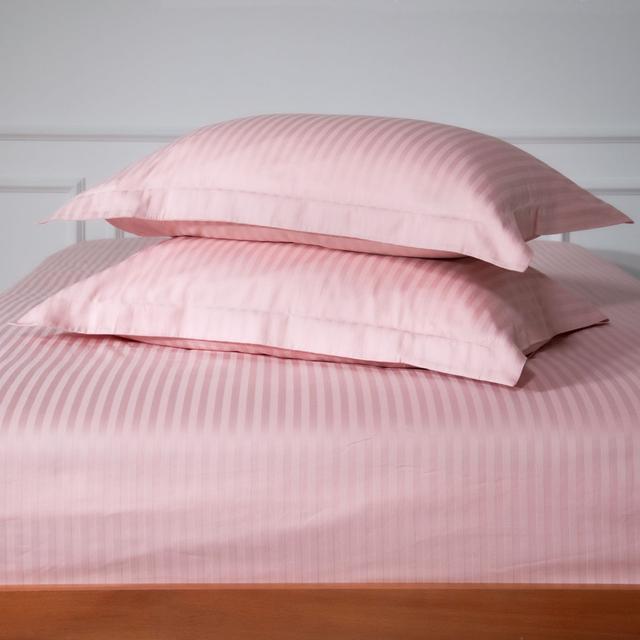 Stratmoor 200 Thread Count Striped Turkish Cotton Sateen Oxford Pillow Case Latitude Run Colour: Pink on Productcaster.