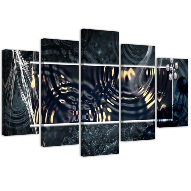 Canvas Print Abstraction Ivy Bronx Size: 100cm H x 200cm W on Productcaster.