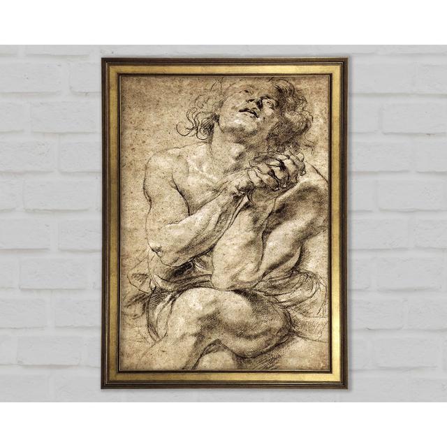 Rubens Study Of Daniel In The Lions Den - Single Picture Frame Art Prints Marlow Home Co. Size: 42cm H x 29.7cm W x 1.5cm D on Productcaster.