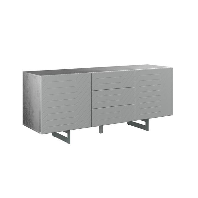 Fadson Sideboard Ebern Designs Colour: Concrete/White on Productcaster.