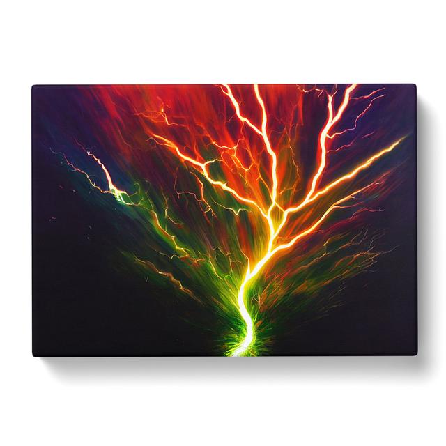 Electrifying Lightning Bolts Vol.1 - Wrapped Canvas Graphic Art Metro Lane Size: 40cm H x 60cm W x 3cm D on Productcaster.