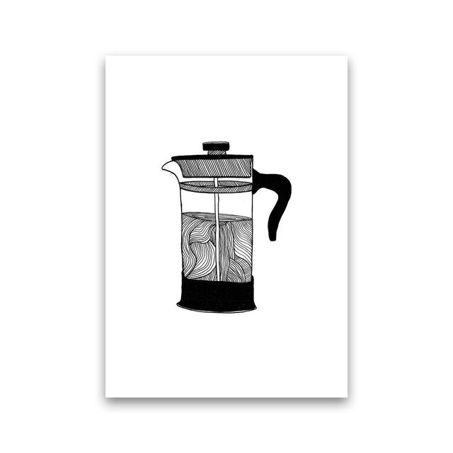 Cafetiere by Carissa Tanton - Print Ophelia & Co. Size: 84cm H x 60cm W x 1cm D, Frame Option: Unframed on Productcaster.