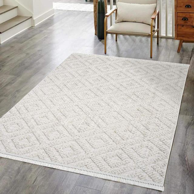 Herbert Geometric Area Rug Natur Pur Rug Size: Rectangle 140 x 200cm on Productcaster.