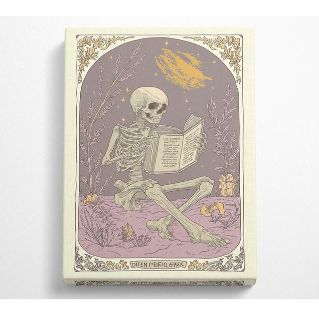 The Skull Reader Canvas Art Print Happy Larry Size: 35.6cm H x 50.8cm W on Productcaster.