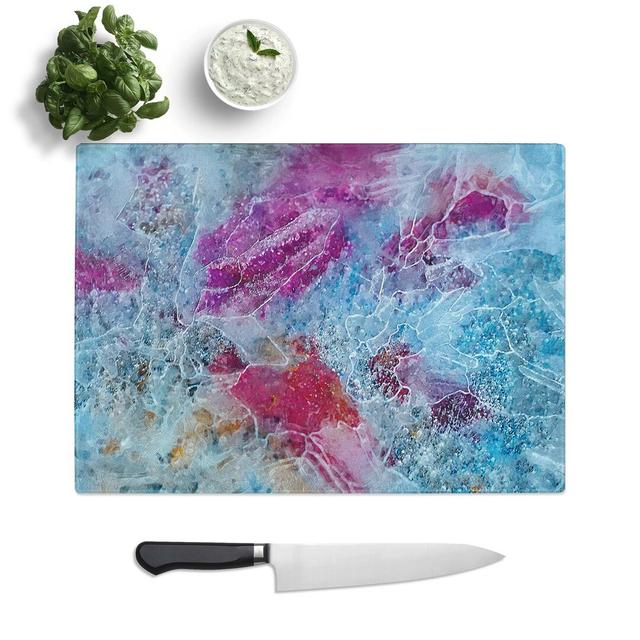 Glass Excitement of Colour in Abstract Chopping Board East Urban Home Size: 28.5 cm W x 20 cm L on Productcaster.