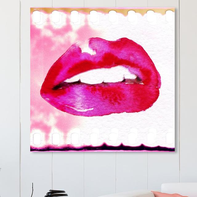 'So Kiss Me' Graphic Art on Wrapped Canvas East Urban Home Size: 76.2 cm H x 76.2 cm W x 3.8 cm D on Productcaster.