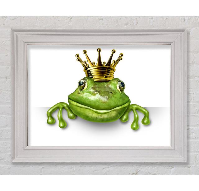 The King Frog Framed Print Happy Larry Size: 84.1cm H x 142.2cm W on Productcaster.