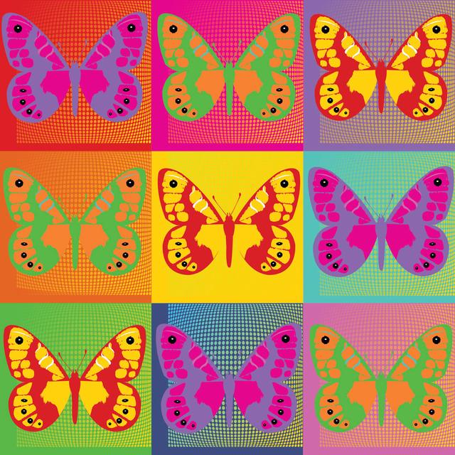 Sandyfield Set Of Coloured Butterflies von Motoianu Alexandra Theodora - Grafik auf Leinwand ClassicLiving Größe: 61 cm H x 91 cm B x 3,8 cm T on Productcaster.