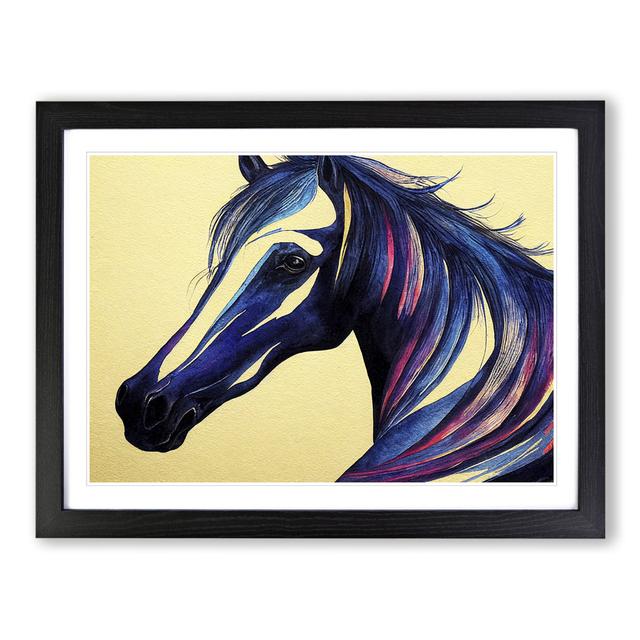 Horse Vol.2 Abstract - Picture Frame Painting 17 Stories Frame Colour: Black, Size: 46cm H x 64cm W x 2cm D on Productcaster.