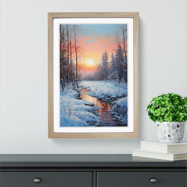 XYZ-FRM-V1223-6617 Print Alpen Home Size: 64cm H x 46cm W x 2cm D, Frame Colour: Oak on Productcaster.