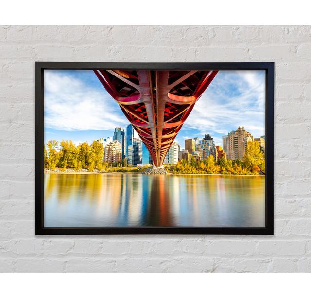 Bridge Over The Water City View - Single Picture Frame Art Prints on Canvas Bright Star Size: 84.1cm H x 118.9cm W x 3.3cm D on Productcaster.