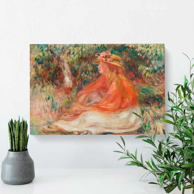 Seated Woman Vol.1 by Pierre-Auguste Renoir - Wrapped Canvas Painting East Urban Home Size: 35cm H x 50cm W x 3cm D on Productcaster.