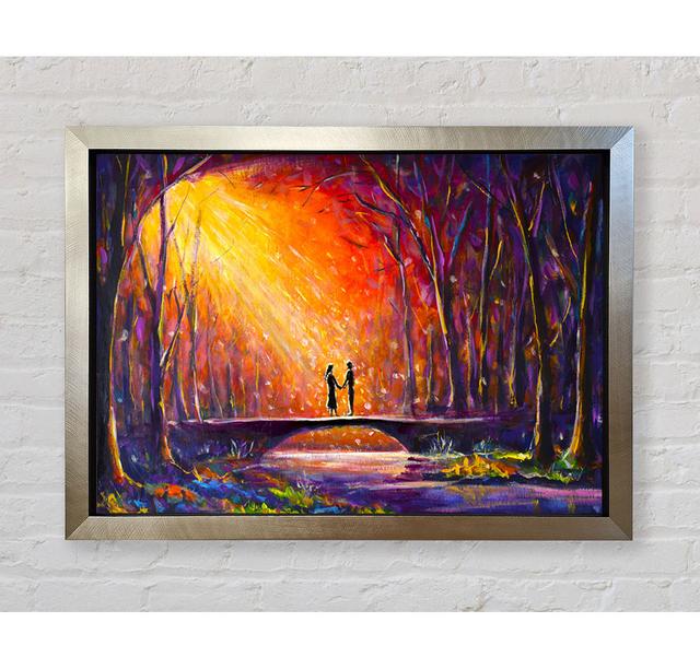 Meeting In The Forest Framed Print Rosalind Wheeler Size: 59.7'' H x 84.1'' W x 3.4'' D on Productcaster.