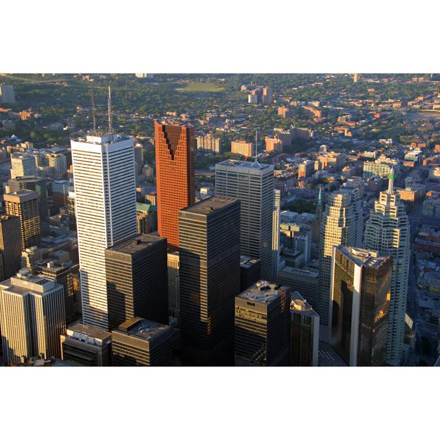 Downtown Toronto at Sunset by Tankbmb - Wrapped Canvas Photograph 17 Stories Size: 81cm H x 122cm W on Productcaster.