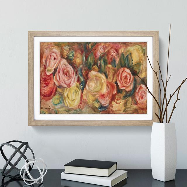 Roses - Picture Frame Graphic Art East Urban Home Frame Option: Oak Framed, Size: 48cm H x 65cm W x 2cm D on Productcaster.