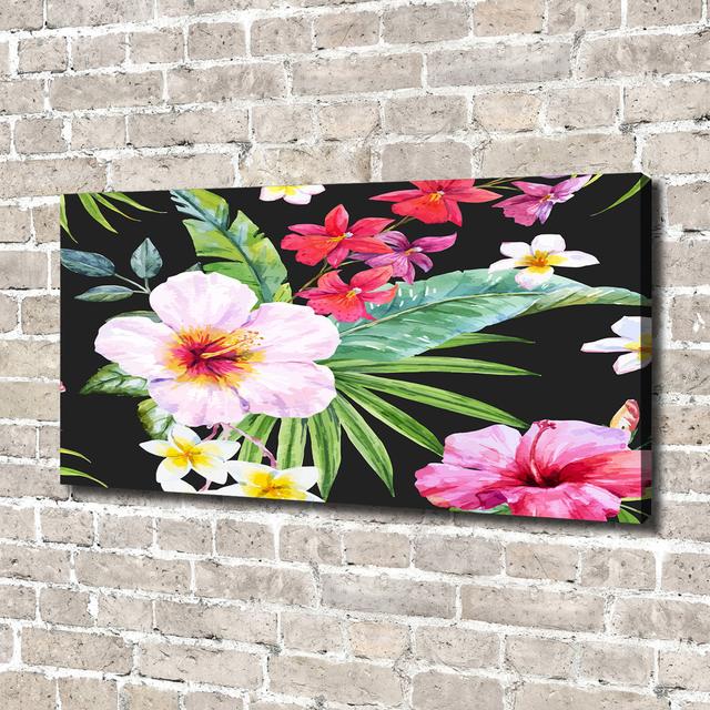 Hawaiian Flowers - Unframed Art Prints Bay Isle Home Format: Canvas, Size: 70cm H x 140cm W on Productcaster.