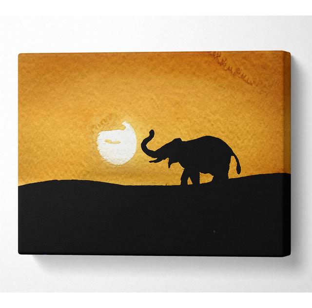 Safari Elephant - Wrapped Canvas Art Prints 17 Stories Size: 66cm H x 106.6cm W x 10cm D on Productcaster.