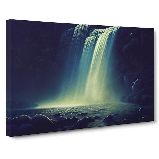 Royal Waterfall - Wrapped Canvas Print Alpen Home Size: 50cm H x 76cm W x 3cm D on Productcaster.