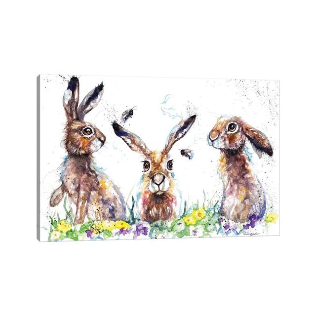 Hares And Bees 1PC6 August Grove Size: 40" H x 26" W, Format: Wrapped Canvas on Productcaster.