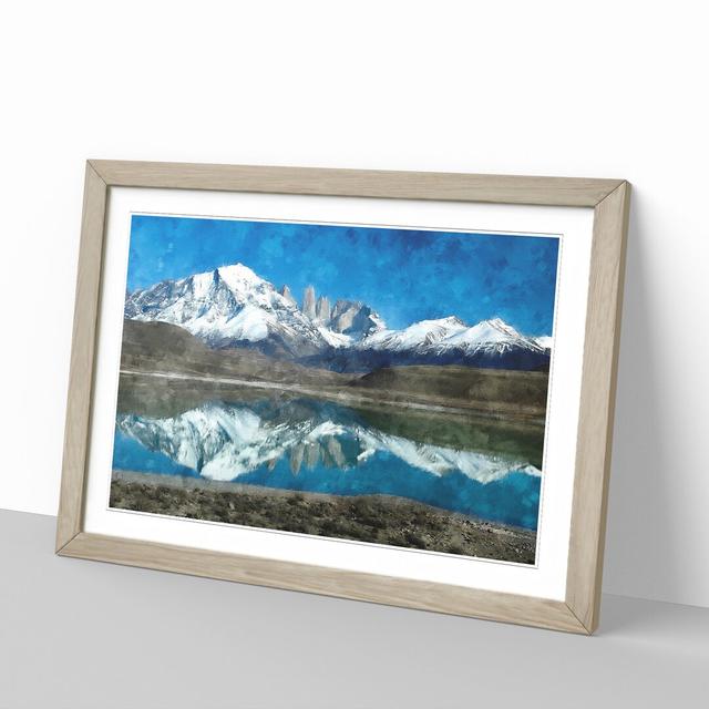 Lake and Mountain in Argentina - Picture Frame Graphic Art East Urban Home Frame Option: Oak Framed, Size: 48cm H x 65cm W x 2cm D on Productcaster.