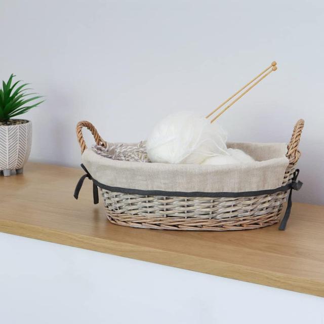 MantraRaj Arianna Oval Willow Storage Baskets Wicker Basket Hamper with Handles for Laundry Toys 17 Stories on Productcaster.