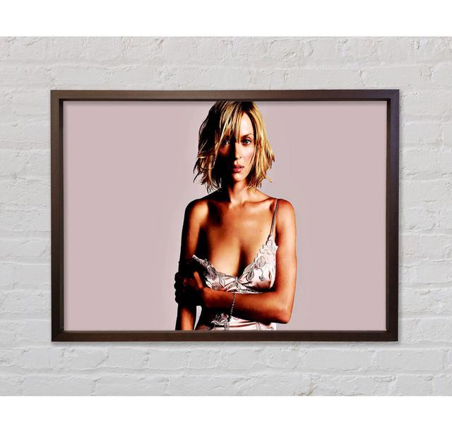 Uma Thurman - Print Brayden Studio Size: 84.1cm H x 118.9cm W x 3.3cm D, Format: Walnut Framed Canvas on Productcaster.