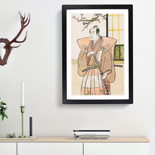 Actor Ichikawa Monnosuke by Katsukawa Shunsho - Picture Frame Painting Print East Urban Home Frame Option: Black Framed, Size: 87cm H x 62cm W x 2cm D on Productcaster.