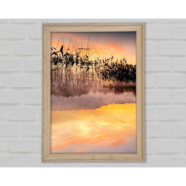 Winter Lake At Daybreak Framed Print Highland Dunes Size: 59.7cm H x 42.1cm W x 1.5cm D on Productcaster.