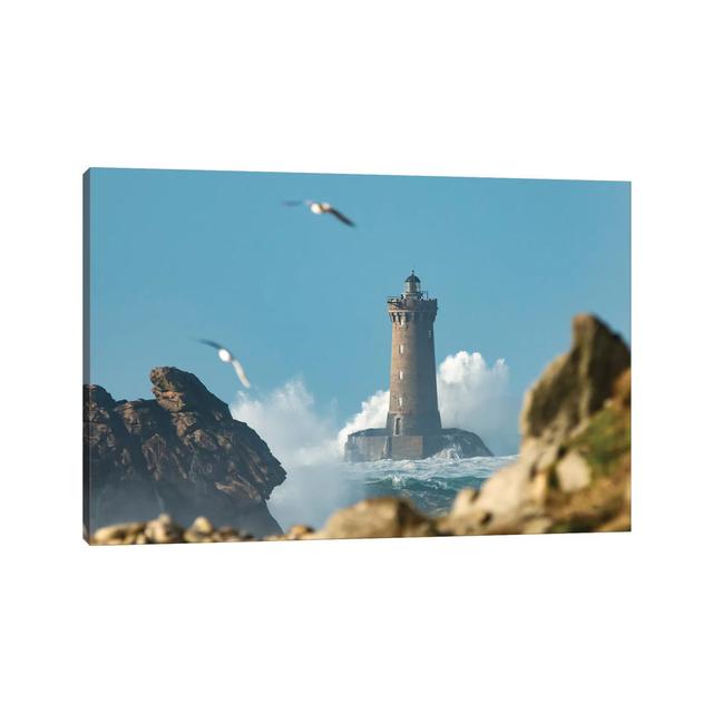 Windy Day in Brittany by Philippe Manguin - Wrapped Canvas Photograph Breakwater Bay Size: 45.72cm H x 66.04cm W x 3.81cm D on Productcaster.