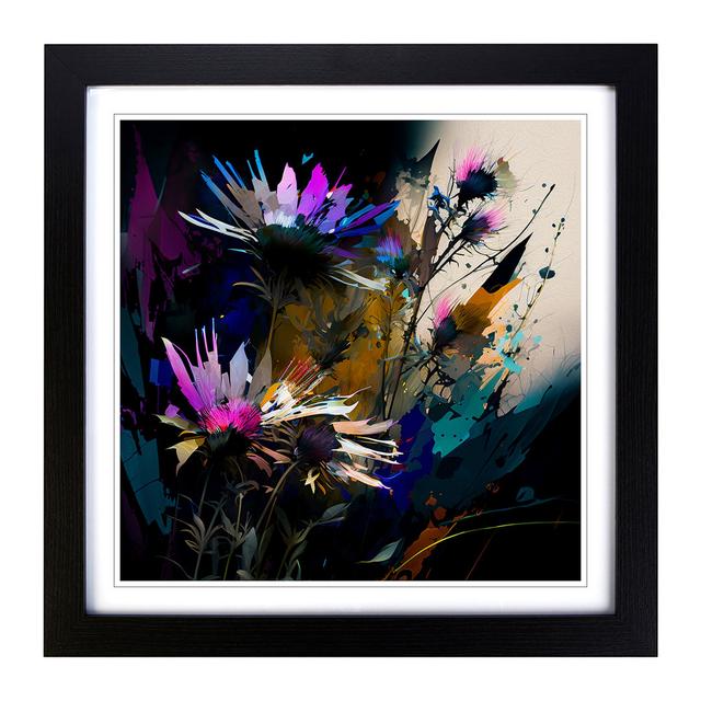 Wildflowers Abstract Expressionism - Single Picture Frame Print on Wood Marlow Home Co. Format: Black on Productcaster.