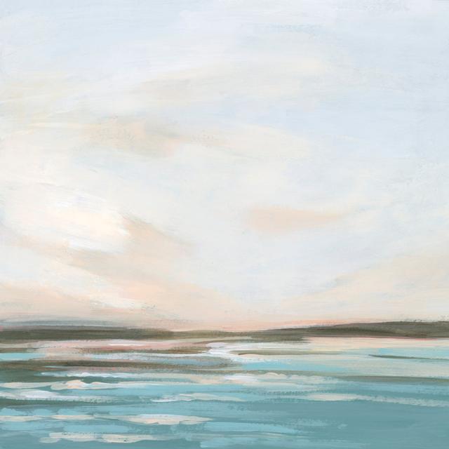 Seafoam Sunset I by June Erica Vess - Wrapped Canvas Painting Highland Dunes Size: 51cm H x 51cm W x 3.8cm D on Productcaster.