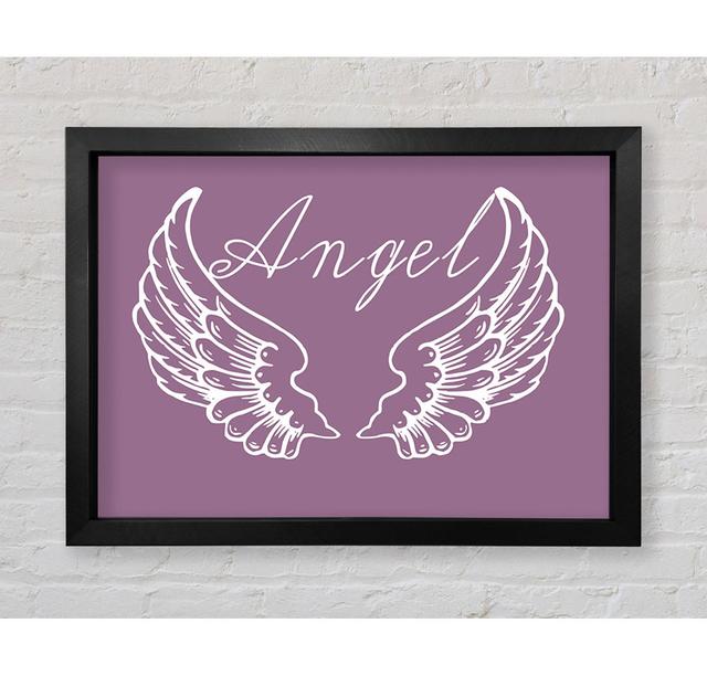 Girls Room Quote Angel Wings 4 Dusty Pink Framed Print Happy Larry Size: 42cm H x 59.7cm W on Productcaster.