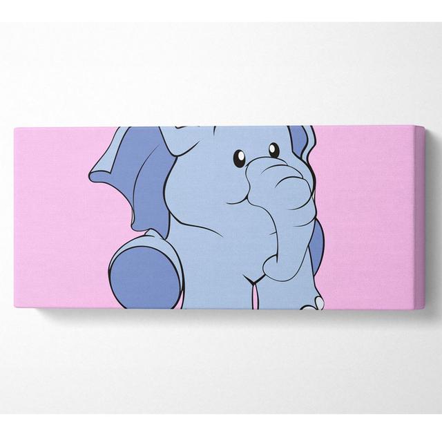 Happy Baby Elephant Pink Panoramic Canvas Isabelle & Max Size: 50.8cm H x 121.9cm W on Productcaster.