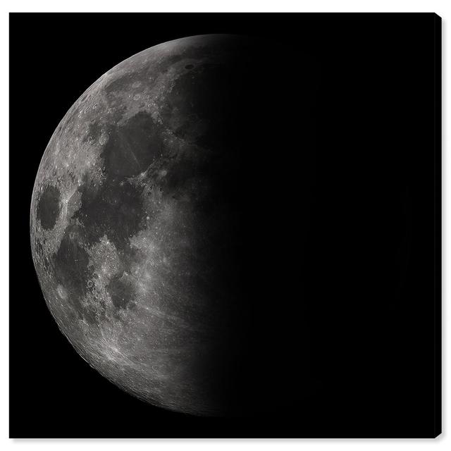 'Moon II Squared' - Wrapped Canvas Photographic Print East Urban Home Size: 41cm H x 41cm W on Productcaster.