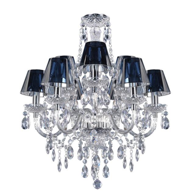 Santurius 9-Light Shaded Chandelier Astoria Grand Shade Colour: Silver/Chrome on Productcaster.