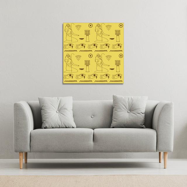 Pattern Of Egyptian Hieroglyphics Canvas Print Andrew Lee on Productcaster.