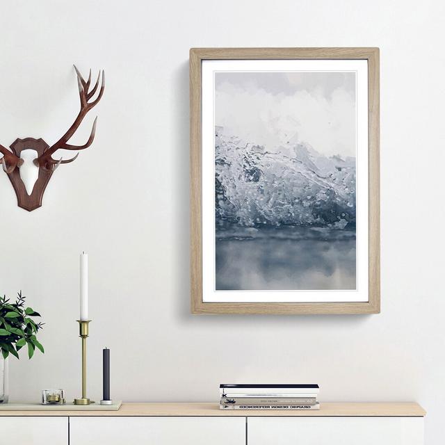 Splash in Abstract - Picture Frame Painting Print East Urban Home Frame Option: Oak Framed, Size: 48cm H x 36cm W x 2cm D on Productcaster.