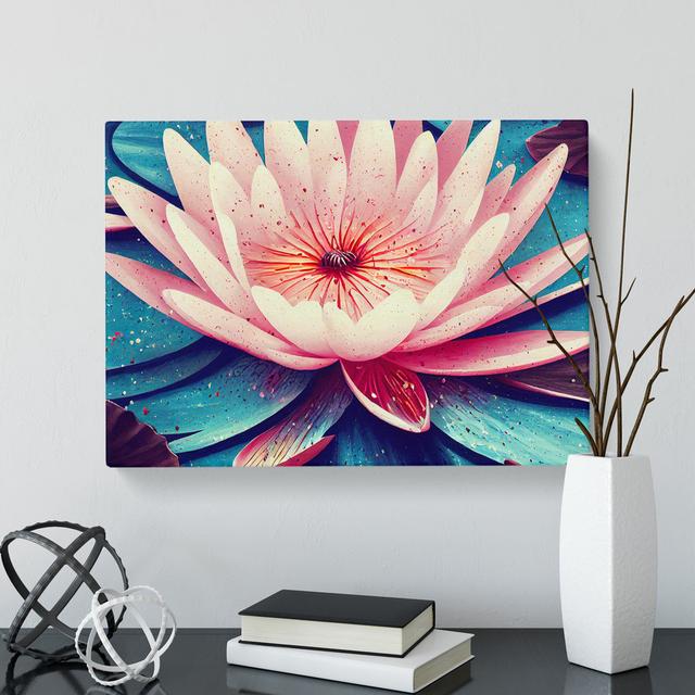 Water Lily Flower Splash Vol.2 - Wrapped Canvas Painting ClassicLiving on Productcaster.