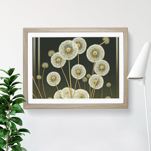 Dandelion Deco - Single Picture Frame Print Marlow Home Co. Size: 34cm H x 46cm W x 2cm D, Frame Colour: Oak on Productcaster.