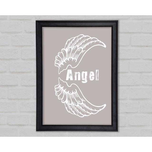 Angel Wings 3 Beige Framed Print 10161 Happy Larry Size: 59.7cm H x 42cm W on Productcaster.