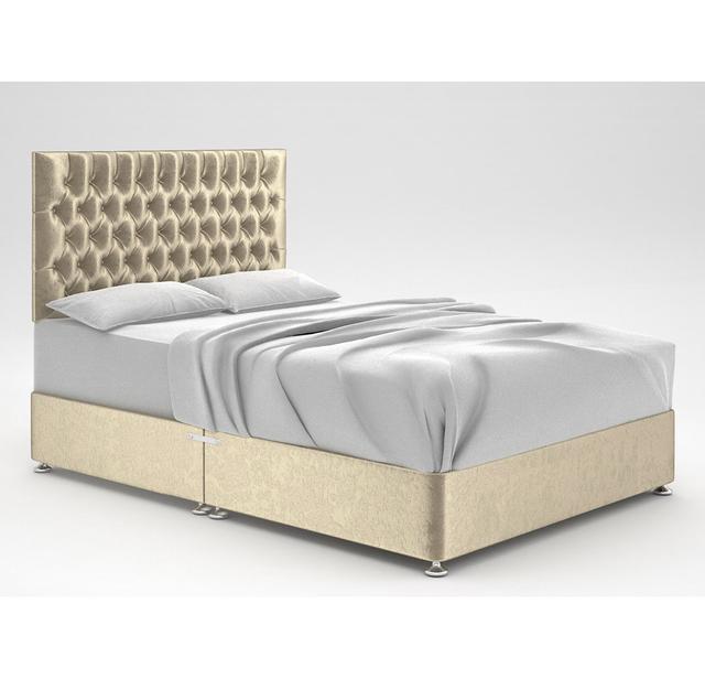 Zawacki Divan Bed Base 17 Stories Size: Double (4'6), Colour: Cream, Storage Type: No Storage on Productcaster.