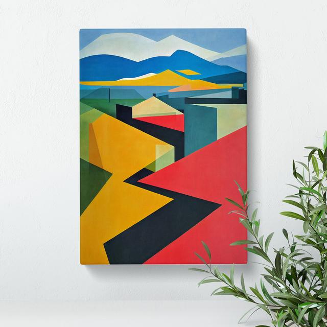 Mountain Landscape Abstract Blocks George Oliver Size: 76cm H x 50cm W x 3cm D on Productcaster.