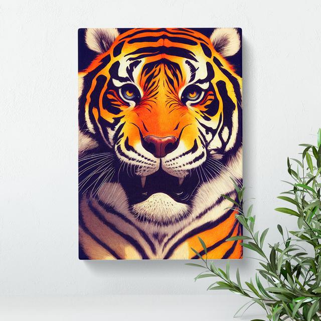 Face Of A Tiger No.3 - Wrapped Canvas Print 17 Stories Size: 76cm H x 50cm W x 3cm D on Productcaster.