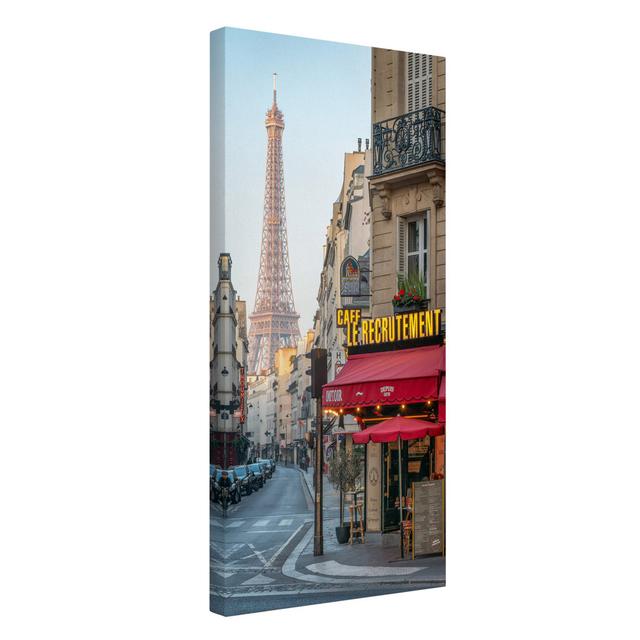 Street of Paris - Wrapped Canvas Graphic Art Ebern Designs Size: 60cm H x 30cm W, Primary Material: 330g/m³ recycled canvas on Productcaster.