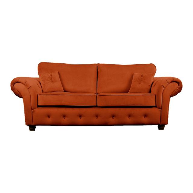 Lila 3 Seater Chesterfield Sofa Mercer41 Upholstery Colour: Rust on Productcaster.