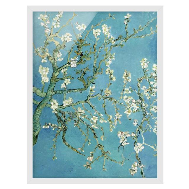 Almond Blossom by Vincent Van Gogh - Picture Frame Painting Rosalind Wheeler Size: 40cm H x 30cm W x 2cm D, Frame Option: White Framed on Productcaster.