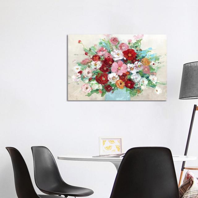 Confetti Flowers by Sally Swatland - Gallery-Wrapped Canvas Giclée on Canvas Lark Manor Format: Canvas, Size: 66.04cm H x 101.6cm W x 3.81cm D on Productcaster.